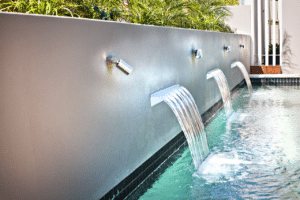 Modern Pool Water Features